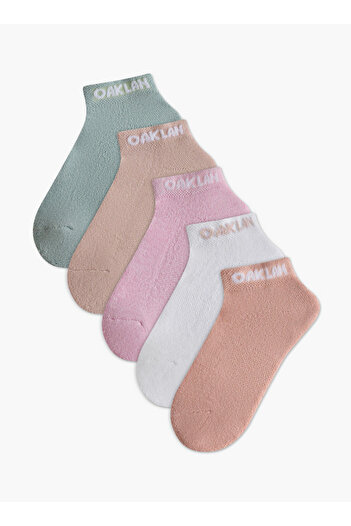 Oaklan by Shoexpress Girls Printed Ankle Length Sports Socks - Set of 5