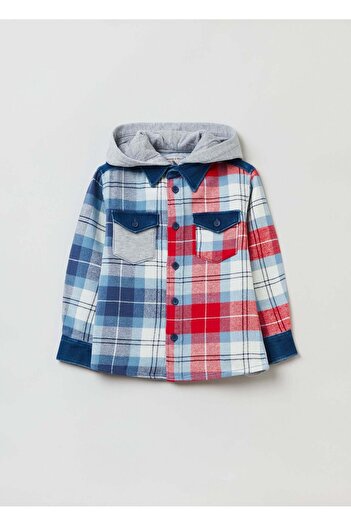Ovs Housebrand Flannel Shirt With Fleece Hood