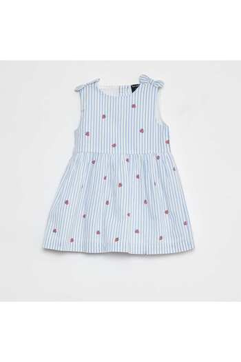 KIABI Sleeveless cotton voile dress WHITE