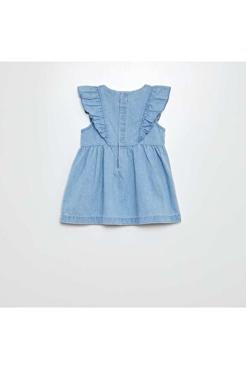 KIABI Denim dress with bloomers - 2-piece set BLUE