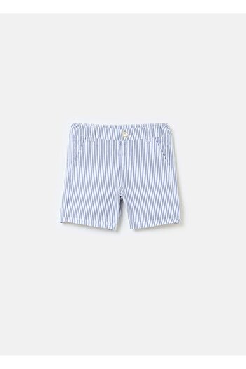 Ovs Striped Bermuda Shorts In Cotton