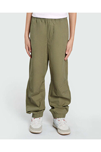 Ovs Joggers In Olive Drab Poplin For Boys