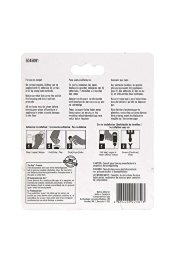 ACE 4-Piece Heavy-Duty Sturdy High-Quality Precision Screw-On Plastic Sliders Kit 5.1 cm