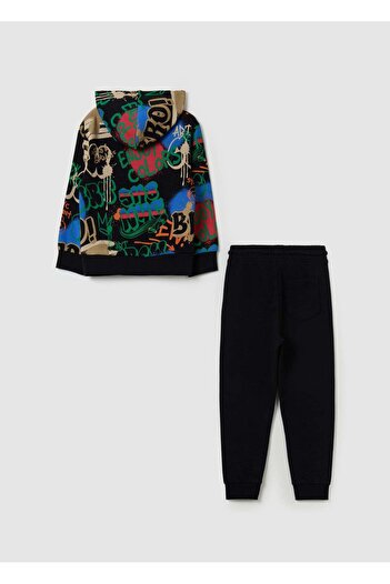 Ovs Fleece Jogging Set With Print