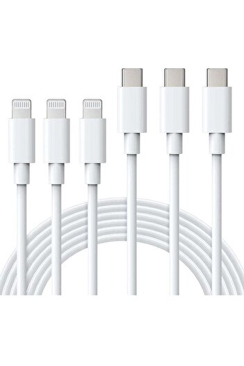 bgm USB C to Lightning Cable MFi Certified 3Pack 6FT Fast iPhone 13 Charger Cable