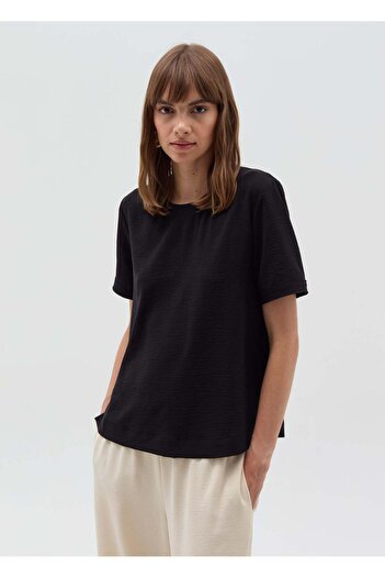 Ovs Crinkle-Effect Blouse With Small Splits