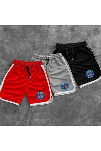 NEW TRENDY COLLECTİON New Season 3-Piece Printed Honeycomb Fabric Shorts Set Training Shorts Sports and Comfortable Daily Combination Unisex