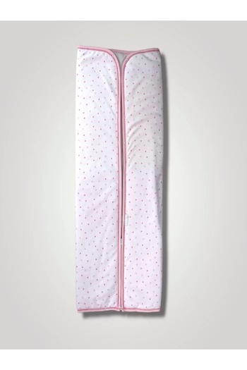 BabyBird Newborn Heart Printed Zippered Velvet Baby Blanket Pink