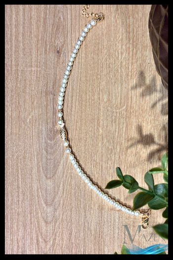 MAZEN Women's Anklet with Pearl Beaded Fish Figure |   Adjustable Summer Stylish Bracelet Model