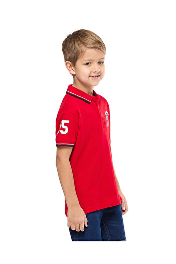 R&B Red BOYS POLO T-SHIRT 2-8Y