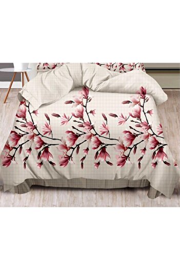 CHIRASO FINE Cotton Bedding Set, ELASTIC Sheet 180x200+25cm, Duvet Cover 200x230cm 4 Pillowcases