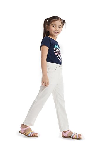 R&B Cream GIRLS DENIM PANT 2-8Y