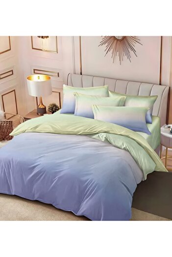 CHIRASO FINE Cotton Bedding Set, ELASTIC Sheet 180x200+25cm, Duvet Cover 200x230cm 4 Pillowcases