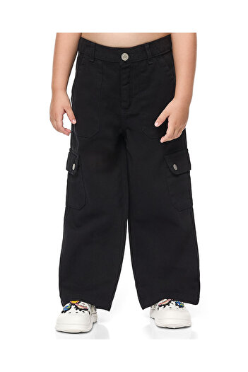 R&B Black GIRLS WOVEN PANT 2-8Y