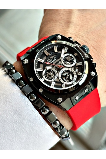 Ferrucci Original Design Watch with Functional Silicone Cord Men's Wristwatch Bracelet Gift