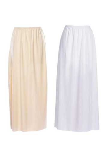 MissPul Women's under Skirt Lining 3-Pack Black-White-Cream