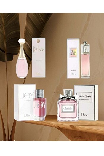Miss Dior Unisex Perfume Mix Package of 4 Assorted Fragrances, 100ml