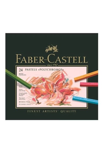 Faber Castell 24-Piece Polychromos Pastel Crayon Set Multicolour