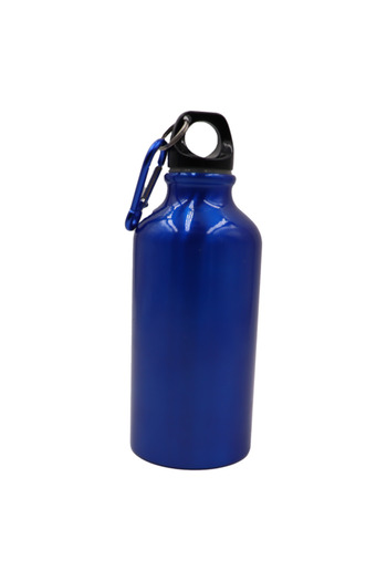dalimag Metal Sports Bottle, 400 ml, Hook, Blue