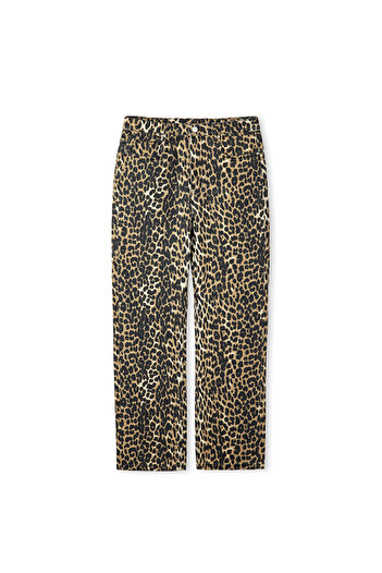 İpekyol Leopar desen non denim pantolon