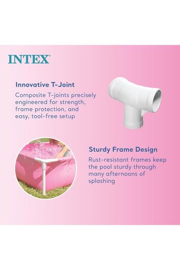 Intex 4ft x 12in Mini Frame Kiddie Pool – Durable Vinyl Above-Ground Swimming Pool for Kids Ages 3+