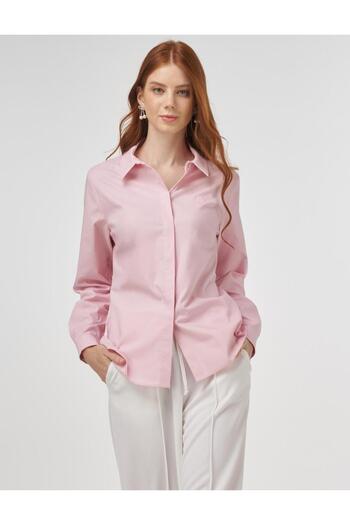 Kayra Πουκάμισο γιακά Poplin Tunic Powder