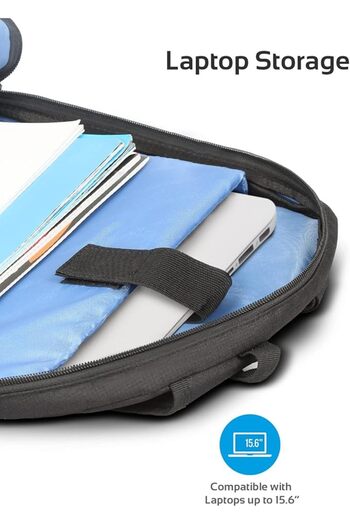 Promate Notebook Laptop Backpack Unisex Waterproof 15.6 Inch Lightweight