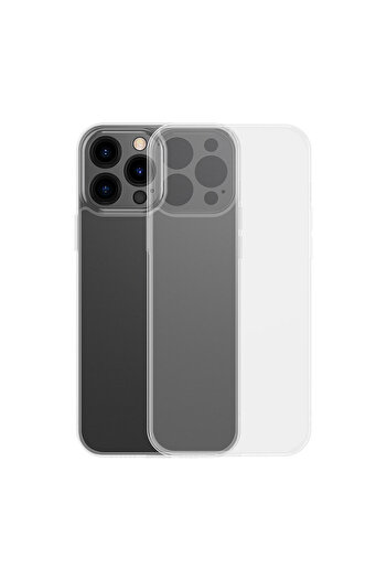 Baseus Etui pokrowiec do iPhone 13 Pro Max sztywna obudowa z żelową ramką przezroczysty