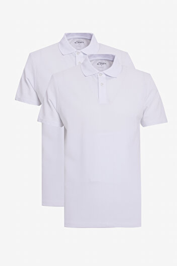 AC&Co / Altınyıldız Classics 2-Piece Slim Fit Slim Fit Cotton Polo Collar T-Shirt