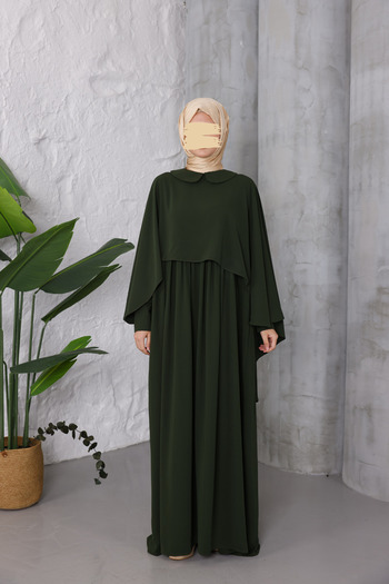 MARDİYE OFFİCİAL Medina Silk Dress with Cape