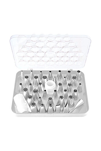 silikomart Set of 36 professional stainless steel pastry tips