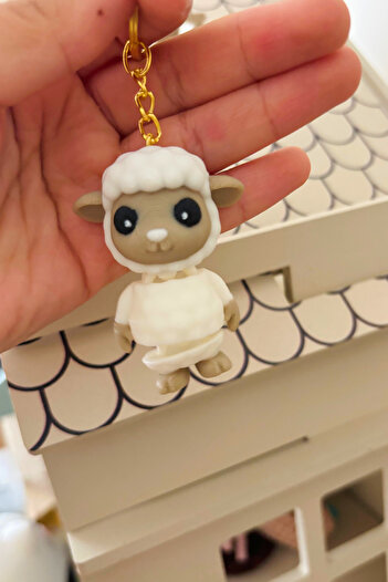 CESTOPİENO White Sheep Moving Bag Ornament / Keychain - 100 Pieces