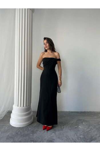 conconmoda Aura Yırtmaçlı Uzun Elbise
