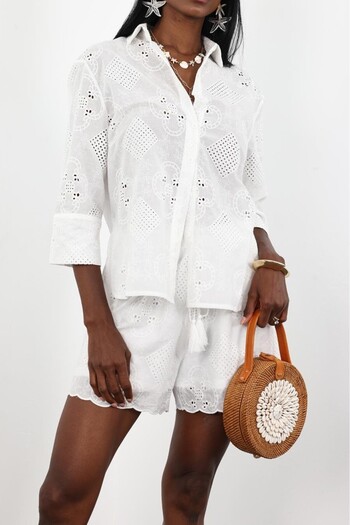 Suziş Shorts Shirt Set with Embroidery M38670