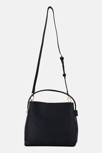 Anne Klein Women Hardware Logo Shoulder Bag, Black
