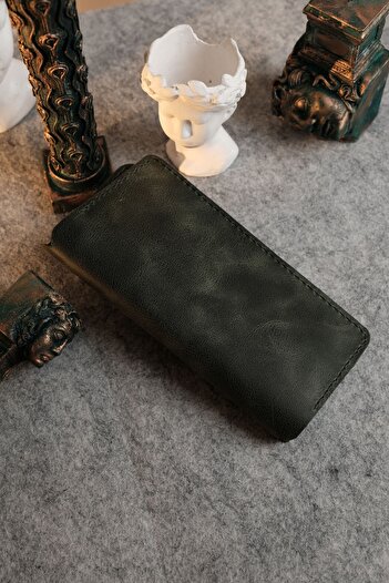 TROYACRAFT Handmade Leather Phone Wallet - Artemis