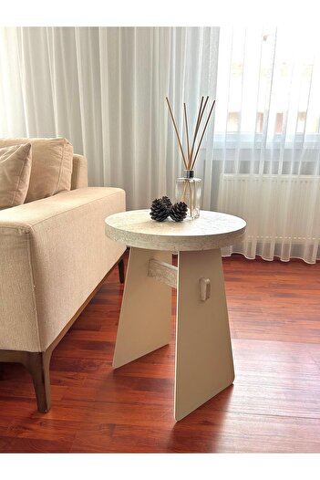 desping WİNG, MODERN YAN SEHPA MANTAR SEHPA BOHEM DEMONTE SEHPA ÇAP 42 CM YÜKSEKLİK 51 CM