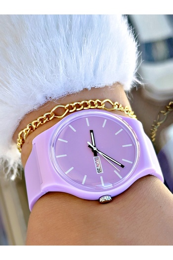 Tisaati Special Design Luxury Silicone Cord Premium Series Women's Wristwatch with Calendar - Gift Bracelet