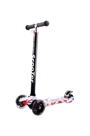 rexa 3-Wheel Kick Adjustable Scooter – | Foldable, Light-Up Wheels, 61.7 x 27.5 x 15.2 cm