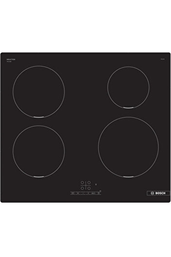 Bosch Plită | PIE611BB5E | Inducție | Număr de arzătoare/zone de gătit: 4 | Tactil | Temporizator | Negru