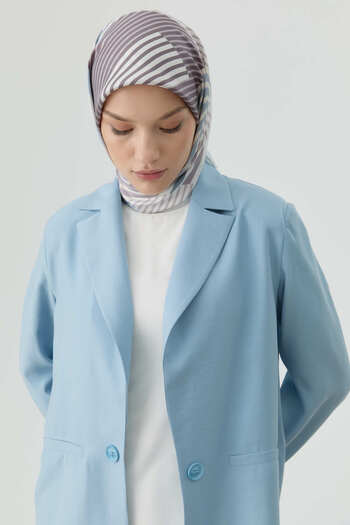 Tuğba Süs Düğmeli Blazer Ceket - Aqua