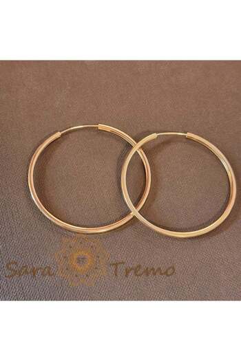 saratremo Classic Large Hoop Earrings 4.7 cm – Timeless Elegance and Brazilian Quality