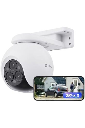 EZVIZ 12MP Triple Lens Outdoor Wifi Camera, 3×2K+ 360° Security Outdoor Camera Wireless