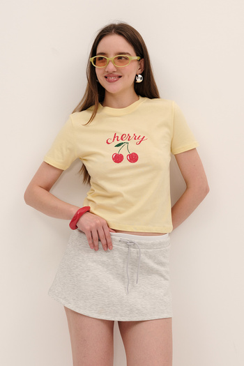 Addax Cherry Printed T-Shirt P10497