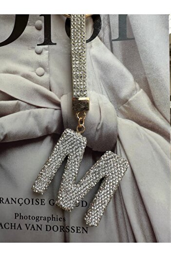 Milena Designer Store Milena Istanbul Letter Stone Bag Charm / Keychain / Car Ornament - Letter m