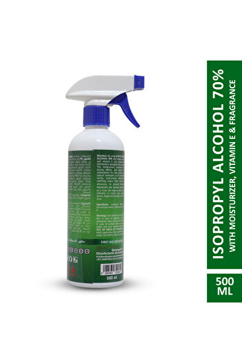 ECOLYTE+ Isopropyl Alcohol 70% With Moisturizer + Vitamin E + Perfume, Antiseptic Disinfectant - 500ml
