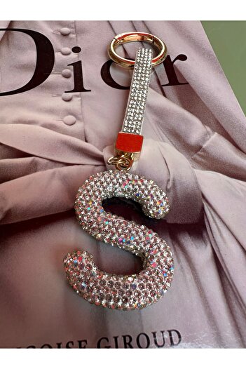 Milena Designer Store Milena Istanbul Letter Stone Bag Charm / Keychain / Car Ornament - Letter S