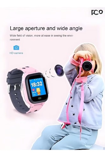 Denx Kids Smart Watch Phone With SIM Card Slot Pink