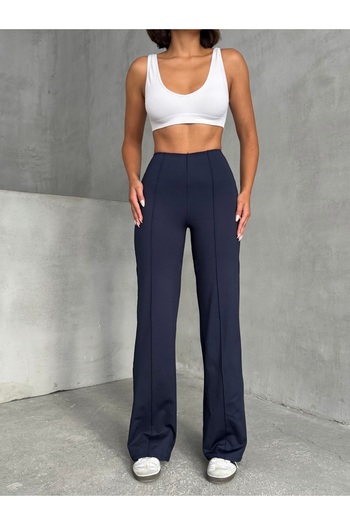 Miss Prova Premium Leggings Pants with Rib Detail and Waist Seat Missptl2672