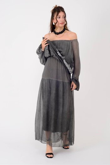 Park Moda SN338 ΜΕΤΑΞΩΤΟ ΦΟΡΕΜΑ MADONNA ΠΟΥΚΑΜΙΣΟ ΜΕ ΑΝΤΑΛΛΑΚΤΙΚΟ ΠΟΥΚΑΜΙΣΟ